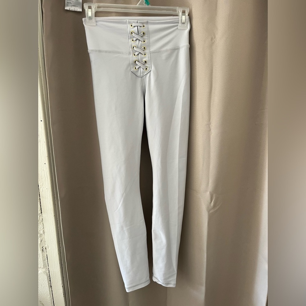 WeWoreWhat gray Lace-Up Leggings